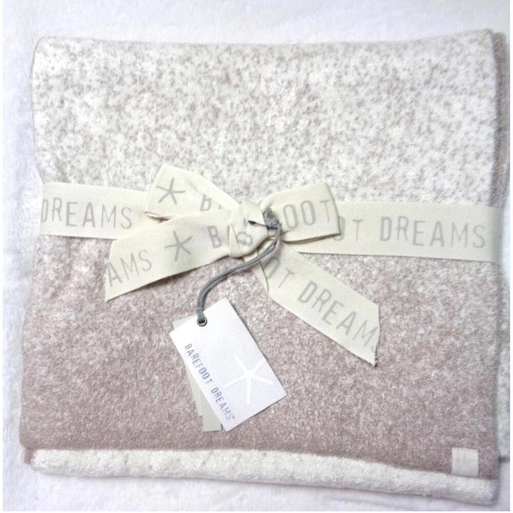 Barefoot Dreams CozyChic Lite Confetti Scarf Cream Taupe NWT